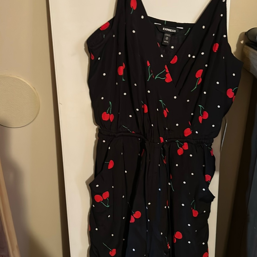 NWT Express Cherry Print Romper XS Petite